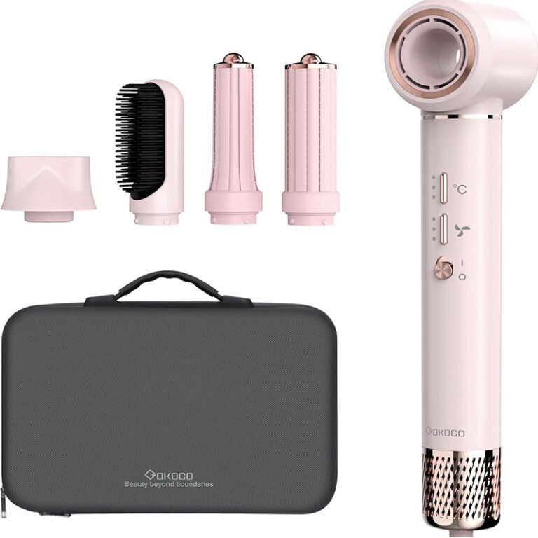 GOKOCO Secador de Cabelo 5 em 1 – Escova Secadora e Kit Modelador